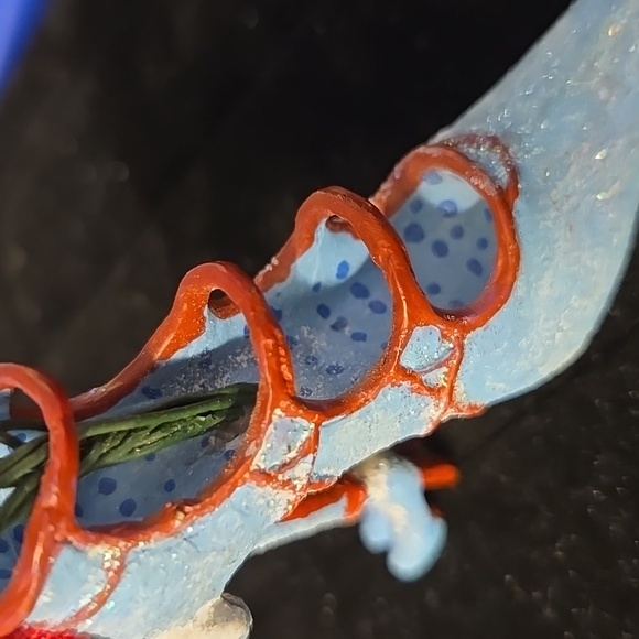 Unique Blue and Red Decorative Shoe Ornament - Picture 6 of 6